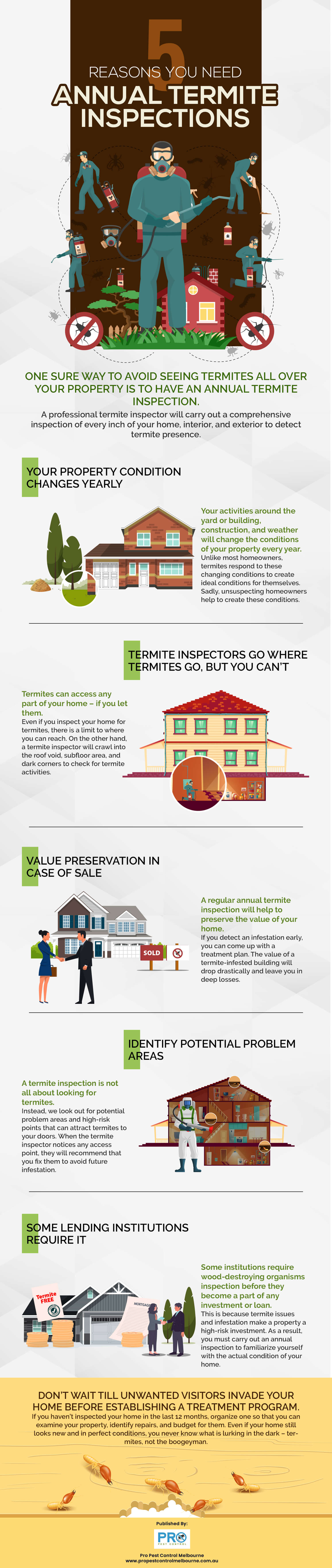 5 Reasons You Need Annual Termite Inspections  - Infographic